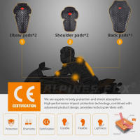 Protector De Hombro Y Codo Para Motocicleta CE Aprobado Almohadillas Universales Para Chaquetas De Motocicleta Espuma Suave Inserto De Armadura Para Pecho Y Espalda - details 3