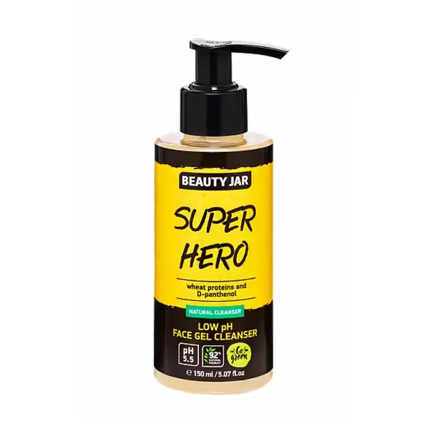 Beauty Jar - Super Hero | Gel Limpiador Facial PH Bajo - Proteínas de Trigo y D-Pantenol - 150ml - 1