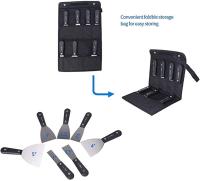 Espátula Juego de espátula Cuchillo de Masilla y raspado de 7 piezas, mango de plástico antideslizante with a Bolsa de almacenamiento de lona portátil - details 3