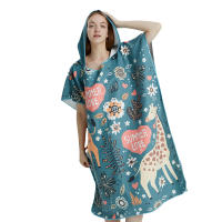 Poncho Toalla Rápida De Secado Microfibra Ropa De Baño Para Adultos Toalla De Playa Con Capucha Para Natación Y Cambio - details 3