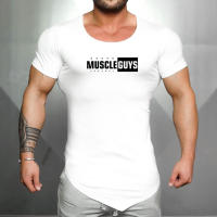 Camiseta De Hombre Para Fitness Y Gimnasio Con Cuello Redondo Y Manga Corta Algodón Transpirable Ajustada Para Correr Y Bodybuilding - details 4