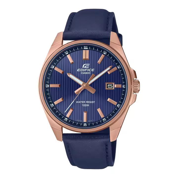 Casio Reloj Hombre Analogico Cuarzo con Correa de Cuero EFV-150CL-2AVUEF - 1
