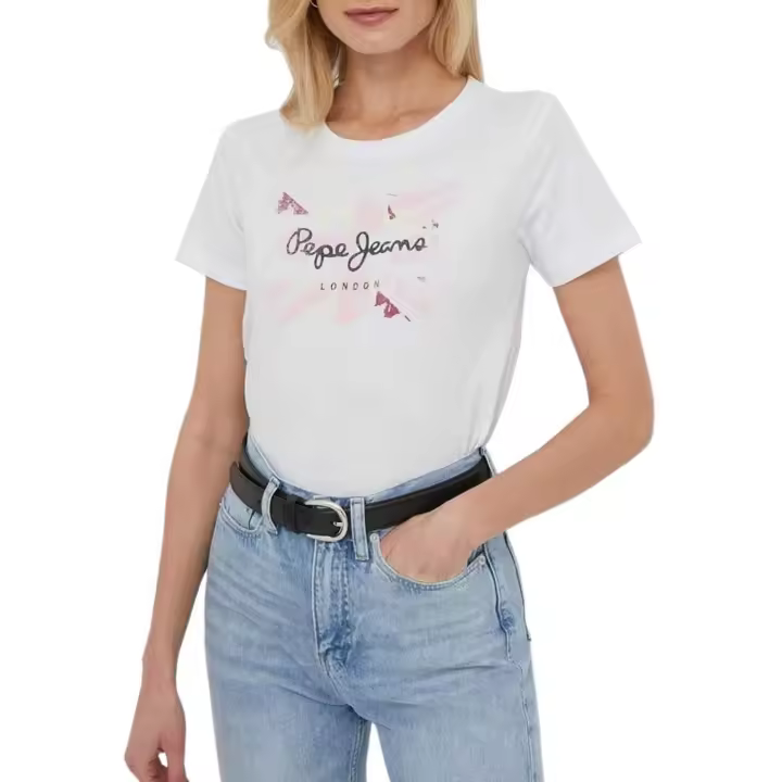 Camiseta Pepe Jeans Kallan Blanco Para Mujer - 1