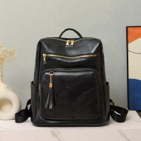 Nueva mochila de cuero, estilo retro, informal, de gran capacidad, con múltiples compartimentos para Mujer - details 5