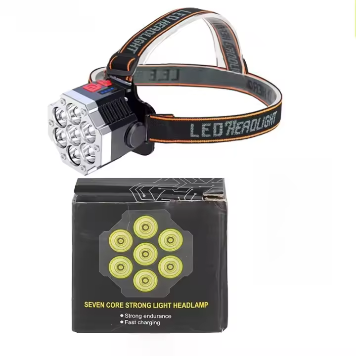 Linterna Frontal Recargable Super Brillante 7LED Impermeable Para Camping Pesca Senderismo Mineria Noche Exterior - 1