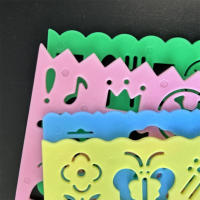 Juego De 4 Piezas De Regla Multifuncional Llenable Para Dibujar Y Diseñar Herramienta DIY Para Diario Plantilla De Escuela Suministros Para Estudiantes Niños - details 2