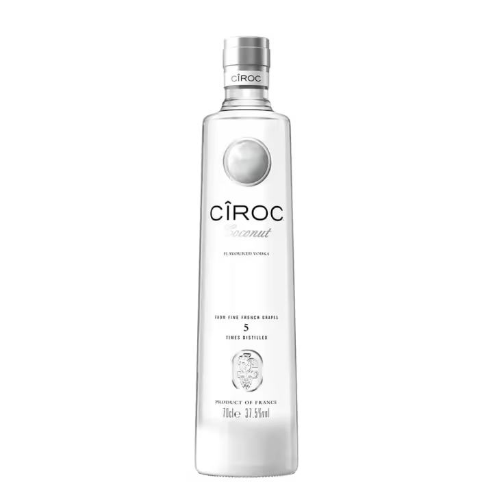 Vodka Ciroc Coconut - Botella 70 CL - Destilado 5 Veces - 37,5% - 1