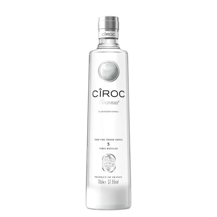 Vodka Ciroc Coconut - Botella 70 CL - Destilado 5 Veces - 37,5% - 1
