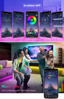 Tira De Luces LED RGB USB Bluetooth Para Decoración De Habitación Luz Neón Trasera Inteligente Para Televisión HDTV Iluminación De Fondo De Pared - details 3