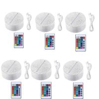 Lámpara De Noche LED 3D Con Base DIY En Acrílico Transparente RGB Control Remoto USB Decoración Para Habitación Regalo De Cumpleaños - details 17