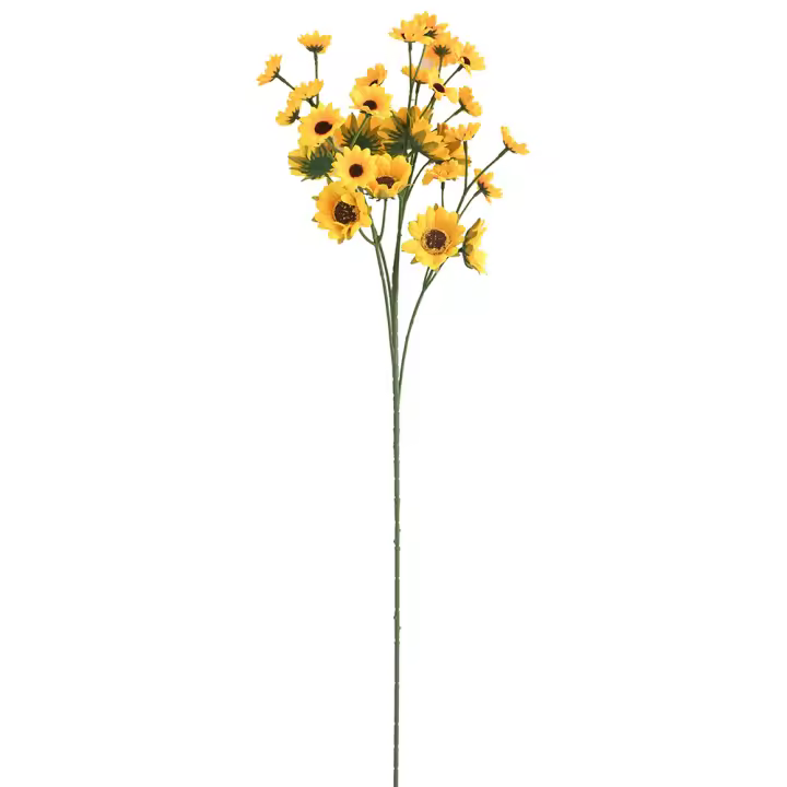 Poenia Arte Floral - Vara de Girasol Artificial Realista 72cm 3pcs - Decoración Floral - 1