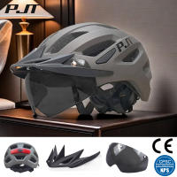 PJT Casco De Bicicleta LED Recargable Con Visera Gafas De Sol Para Hombres Helmets De Ciclismo MTB Y Carretera Con Protección Solar - details 0
