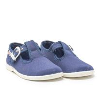 Zapatillas de lona niña VULLADI 1200-051 SANDALIA CERRADA, PIQUE MARINO 4169 XLV - details 0