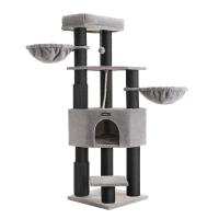 Árbol para gatos grande con almohadillas autocalentables, torre estable para gatos grandes, cueva, cuerda de sisal, disponible en gris y negro o blanco - details 5