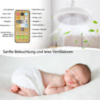 Ventilador de techo cerrado con luz y control remoto, ventilador de techo LED con luz, ventilador de techo moderno de perfil bajo para dormitorio, - details 3