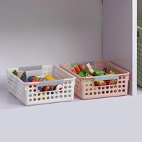 Cesta De Almacenamiento Para El Hogar Con Agujeros Para Juguetes Y Cosméticos Plástico Grueso Para Mesas Ecológica - details 2