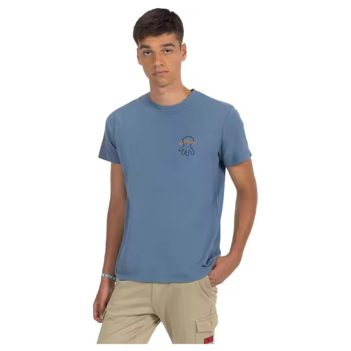 Camiseta Pulpo Camiseta Bordado Contraste El Mar Todo Lo-Cura - 1