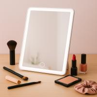 Maletín de maquillaje Jocca con espejo LED HD desmontable, luz fría/cálida/natural ajustable, brillo regulable y batería recargable 2000mAh. Interior configurable con separadores extraíbles. Ideal para viajes o uso profesional. - details 1