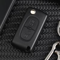 Banner - Carcasa mando llave de coche 2 botones compatible con citroen y peugeot negro