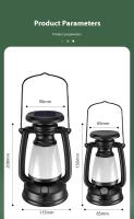 Lámpara Portátil LED Recargable USB Retro Solar Para Camping Impermeable Con Luz De Emergencia Para Exterior Y Tienda De Acampar - details 12
