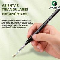 Lotes De 3/6 Pinceles Micro Marie's Para Pintura De Miniaturas Con Mango Triangular Para Acrílico Artesanía Modelos Figura De Miniatura Y Rocas - details 1