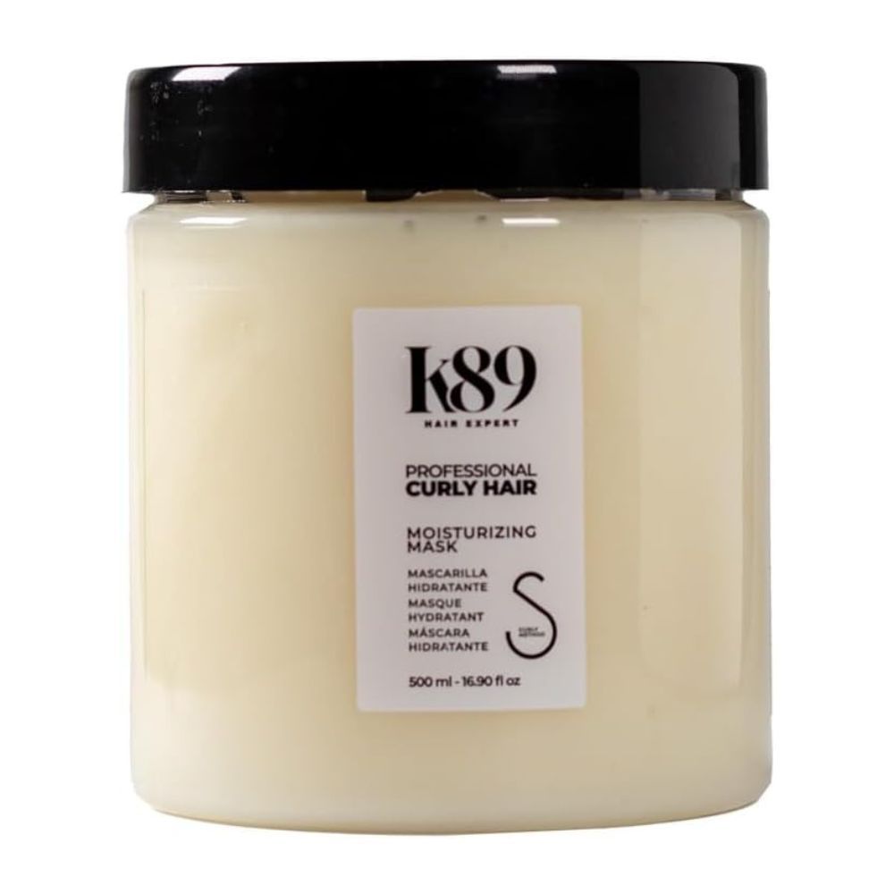 K89 Mascarilla Hidratante 500ml. Con Aceite de Argán Cabellos Secos y Extrasecos Cabellos Rizados Cuidado Capilar Metodo Curly