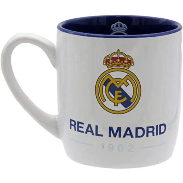 Real Madrid CYP Taza de Cerámica Blanca con Motivo Estampado 350 Ml - 1