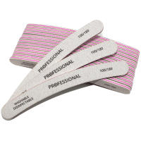 10Pcs Archos De Uñas Curvos Doble Cara 80/80 100/100 100/180 Emery Board Lavables Grey Buffer Para Cuidado De Las Uñas - details 4