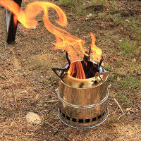 Estufa De Camping De Acero Inoxidable Portátil Con Madera Desmontable Estufa De Alcohol Para Cocinar Al Aire Libre Picnics BBQ Viajes - details 3