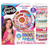 Cra-Z-Art Shimmer N Sparkle - Kit para hacer pulseras, juego de pulseras para niñas, incluye abalorios brillantes, perlas, cuentas heishi, alfabeto, cuentas geométricas de colores, manualidades niña, juguetes de niñas de 8 años - details 0