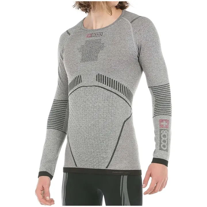 Camiseta de Manga Larga +8000  para hombre en color gris - 1