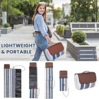Mantel De Picnic Extra Grande Impermeable Y Antisandía Plegable Con Bolso De Mano Para Exterior Playa Camping Primavera Verano - details 7