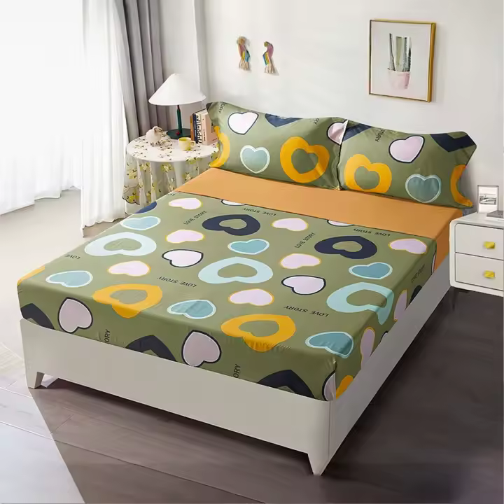 PlusHome Juego de Sábanas de Microfibra de Poliéster Suave Hasta 5 Piezas Tapa, Sábana Bajera y  Fundas de Almohada Cama 90 160x260, 135 210x260, 150 230x260 cm 180 250x270 cm - 1