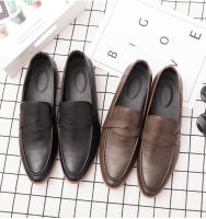 Zapatos De Cuero Genuino Para Hombre Tallas Grandes 46 47 Estilo Británico Coreano Zapatos Lujosos Casuales Con Punta Pointy Cerrado SLIP-ON Para Oficina Y Vida Diaria - details 2