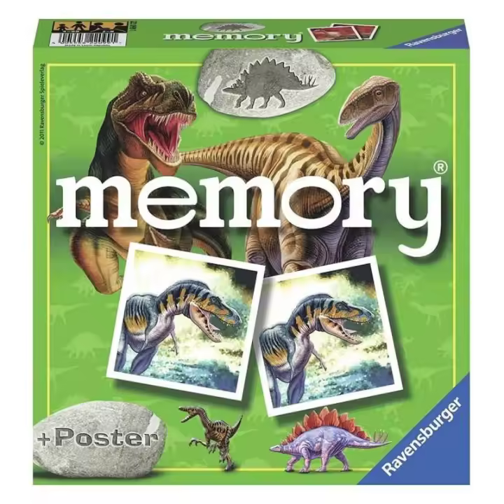 Ravensburger Dinosaurio Memory - Juego de Cartas Educativo para Niños - 1
