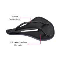 Sillín De Bicicleta Elitaone De Carbono 90g Super Ligero Para MTB/Road Sillín De Cuero Textura UD Para Ciclismo Unisex - details 3