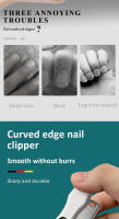 Tijeras De Uñas Profesionales Para Uñas Gruesas Y Toenails Corte Potente Y Duradero Acero Inoxidable Abertura Ancha - details 3