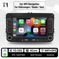 2DIN coche radios Android para Volkswagen Golf 5 6 Polo Passat B6 B7 CC Skoda Jetta universal multimedia carplay WiFi navegación GPS - details 1