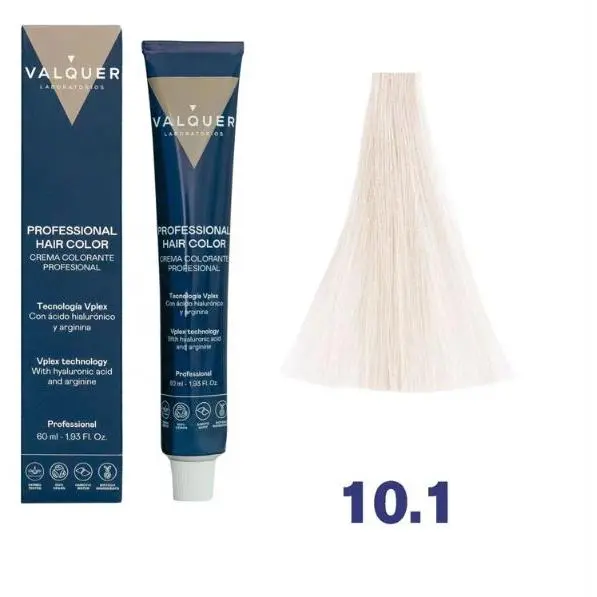 Valquer Laboratorios Tinte Rubio Platino Ceniza 10.1 con Arginina y Vplex 60ml - 1