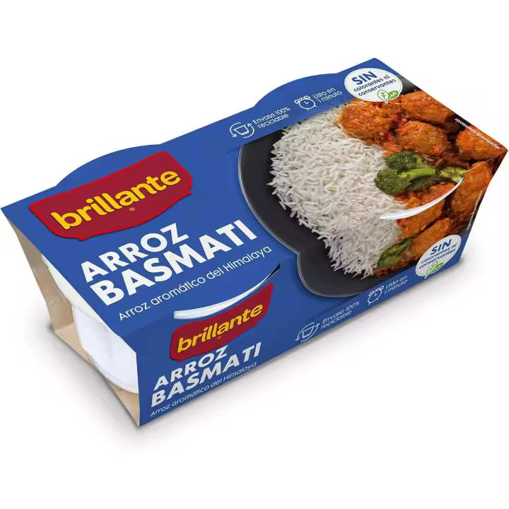 Caja 8 packs Arroz Brillante Basmati 2 x 125g - 1