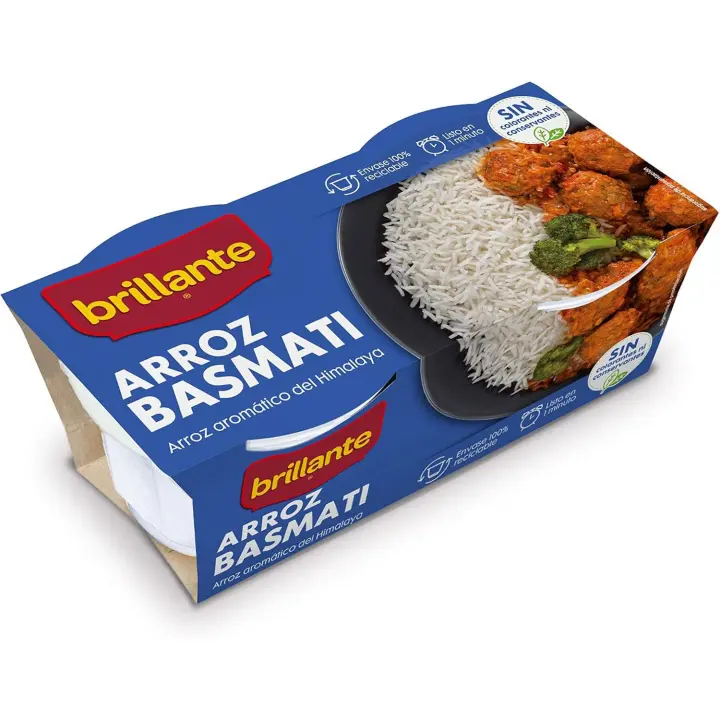 Caja 8 packs Arroz Brillante Basmati 2 x 125g - 1