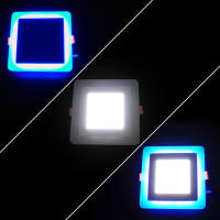 Lámpara Panel LED De Techo Revestido 6W 9W 16W 24W Luz Baja Azul Y Blanco Para Decoración Del Hogar Redonda Y Cuadrada - details 6