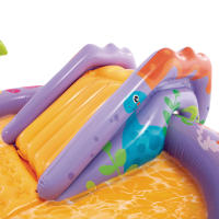INTEX - Centro de juegos acuático Dino Park, hinchable con tobogán acolchado, rociador de agua y juegos interactivos, 201x157x69 cm, capacidad 159 L, para niños desde 2 años, fabricado de vinilo resistente, incluye parche reparación - details 2