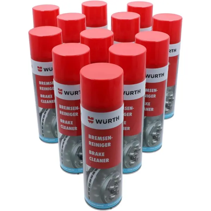 Limpiador de frenos coches motos en Spray Wurth 500 ml  x 12 unidades - 1