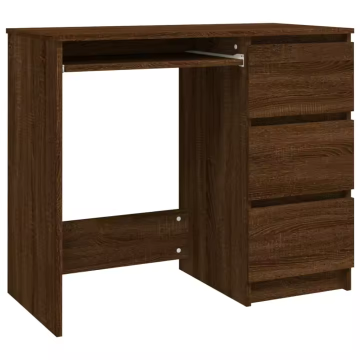 VidaXL Escritorio Darú 3 cajones + compartimento teclado 76x90x45 cm - 1