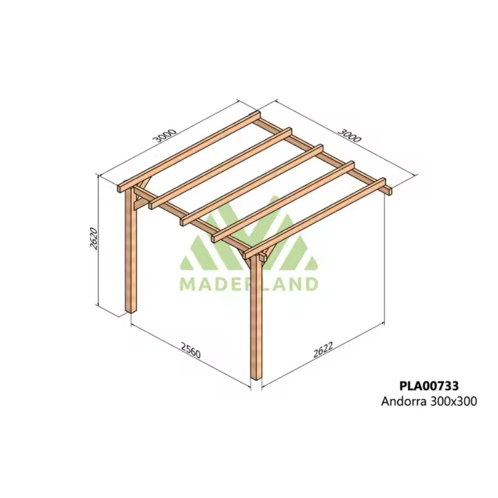 Pérgola de Madera Laminada Adosada  - ANDORRA - 1