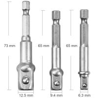 Adaptador De Llave Hexagonal De Acero Vanadio Cromo a 1/4" 3/8" 1/2" Para Brocas De Taladro Herramientas Eléctricas - details 0
