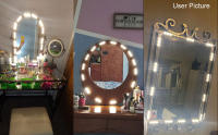 Espejo De Maquillaje Con Luces LED USB 5V Iluminación Ajustable De 5 Colores Para Baño Y Mesa De Vestir Hollywood LED - details 10