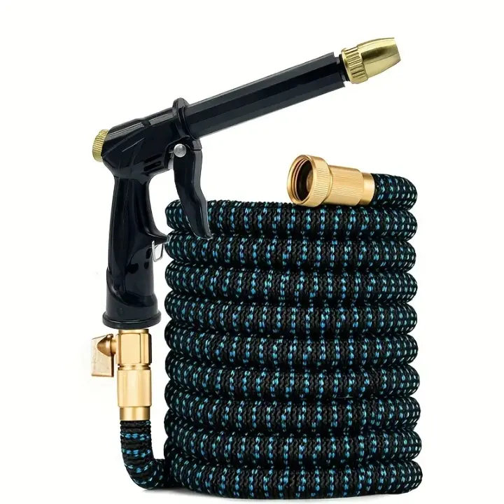 Manguera Mágica extensible para Riego y Limpieza de Jardín, conector, cabecal rociador, Device de Riego, sin Kinks, 3/4" - 1