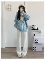 Nuevos Pantalones Rectos De Cintura Alta Para Mujer Verano 2025 Con Volante De Leche Estilo Nube Pantalones Anchos Casual - details 3